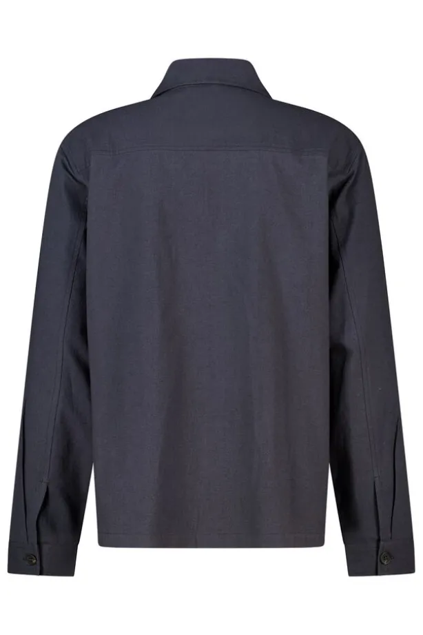 Overshirt Harm zwaar linnen overshirt met borstzak