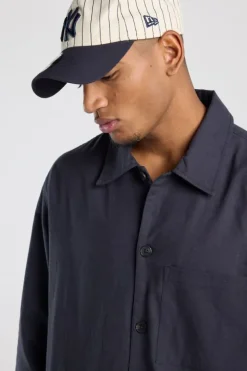 Overshirt Harm zwaar linnen overshirt met borstzak