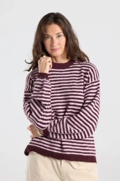 Pullover Keira gestreepte loose fit pullover
