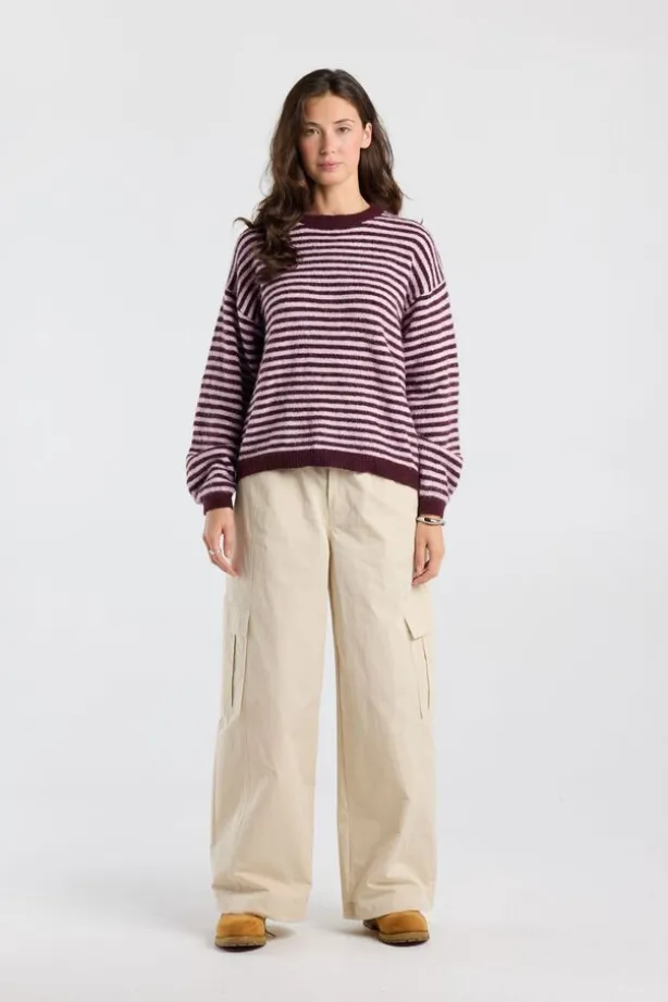 Pullover Keira gestreepte loose fit pullover