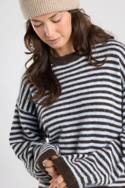 Pullover Keira gestreepte loose fit pullover