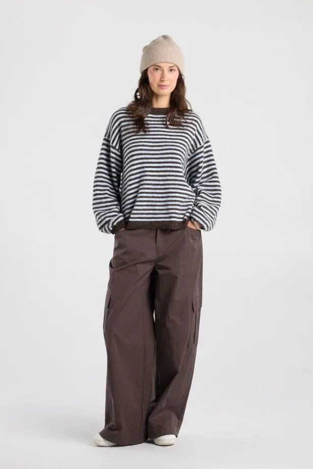 Pullover Keira gestreepte loose fit pullover