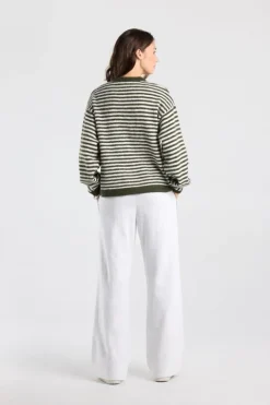 Pullover Keira gestreepte loose fit pullover