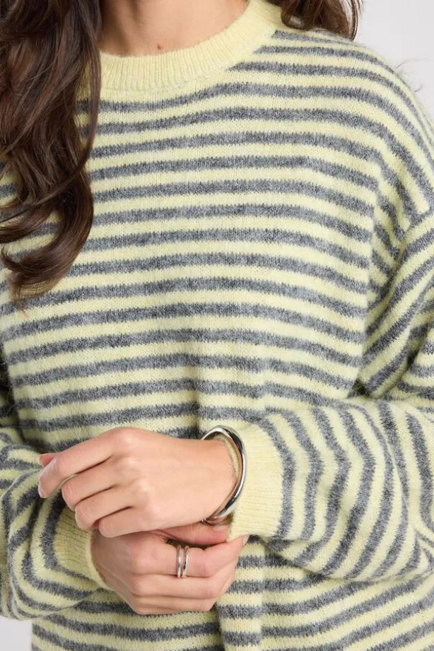 Pullover Keira gestreepte loose fit pullover
