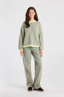 Pullover Keira gestreepte loose fit pullover