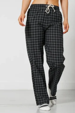 Pyjamabroek Loyce Wijde pyjamabroek met ruitprint