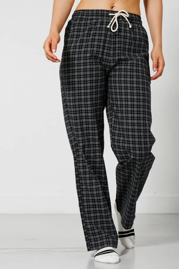 Pyjamabroek Loyce Wijde pyjamabroek met ruitprint