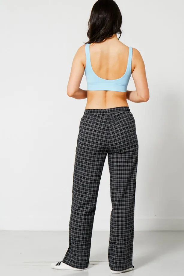 Pyjamabroek Loyce Wijde pyjamabroek met ruitprint