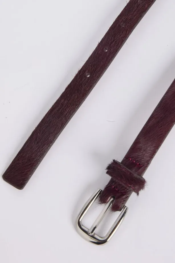 Riem Athena smalle riem met harige afwerking