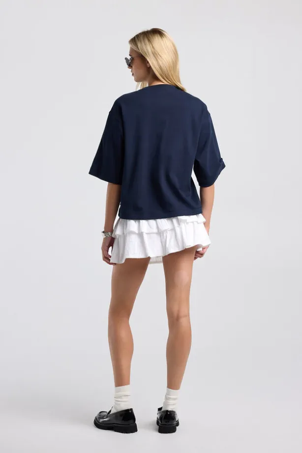 Rok Rayahigh waist rok met kantdetails