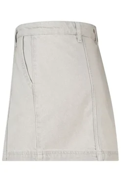 Rok Rue denim rok met low straight fit en zijzakken