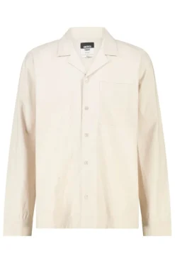 Shirt Henry linnen shirt met resortkraag en borstzak