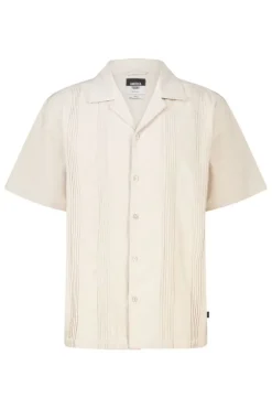Shirt Idris relaxed fit shirt met korte mouwen en bloemdetails