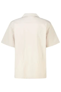 Shirt Idris relaxed fit shirt met korte mouwen en bloemdetails