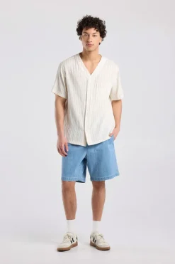 Shirt Iker shirt met baseball style knoopsluiting