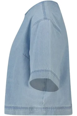 Shirt Ilena shirt met korte mouwen en knoopsluiting achter
