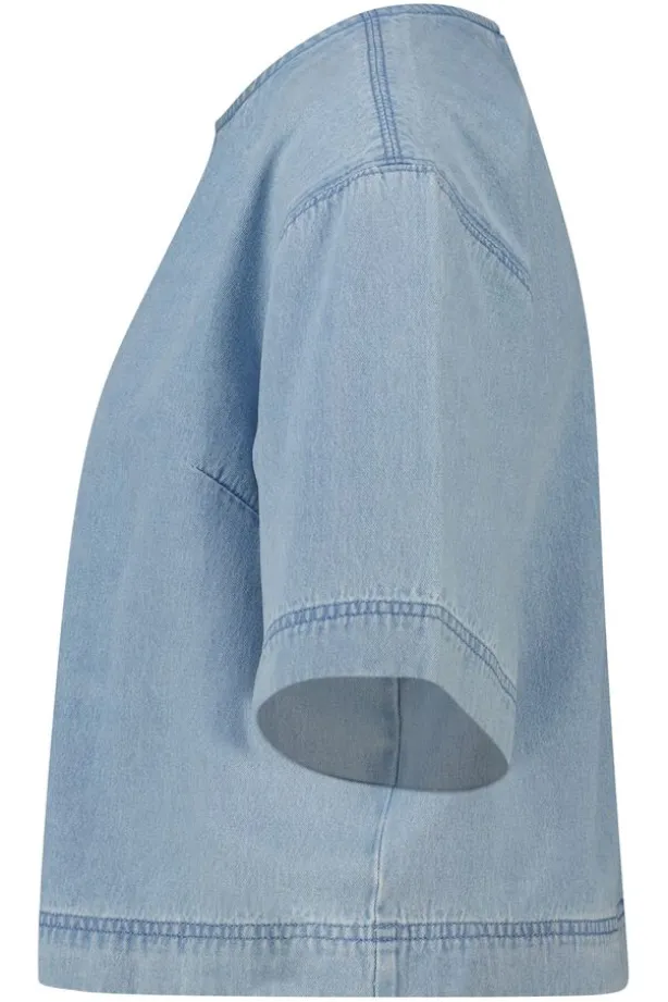 Shirt Ilena shirt met korte mouwen en knoopsluiting achter