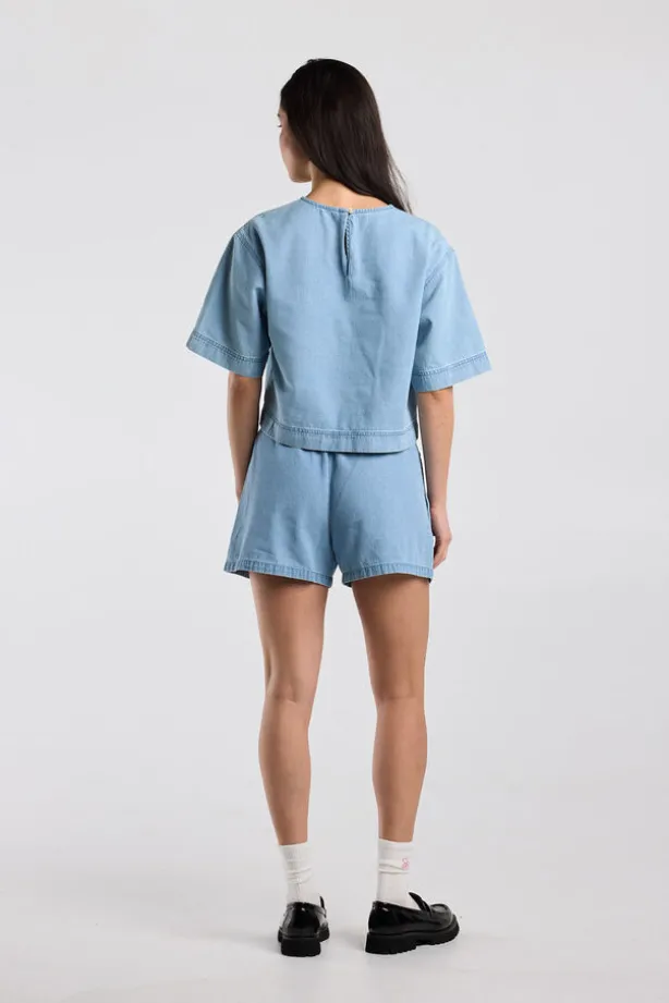Shirt Ilena shirt met korte mouwen en knoopsluiting achter