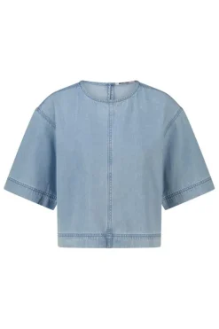 Shirt Ilena shirt met korte mouwen en knoopsluiting achter