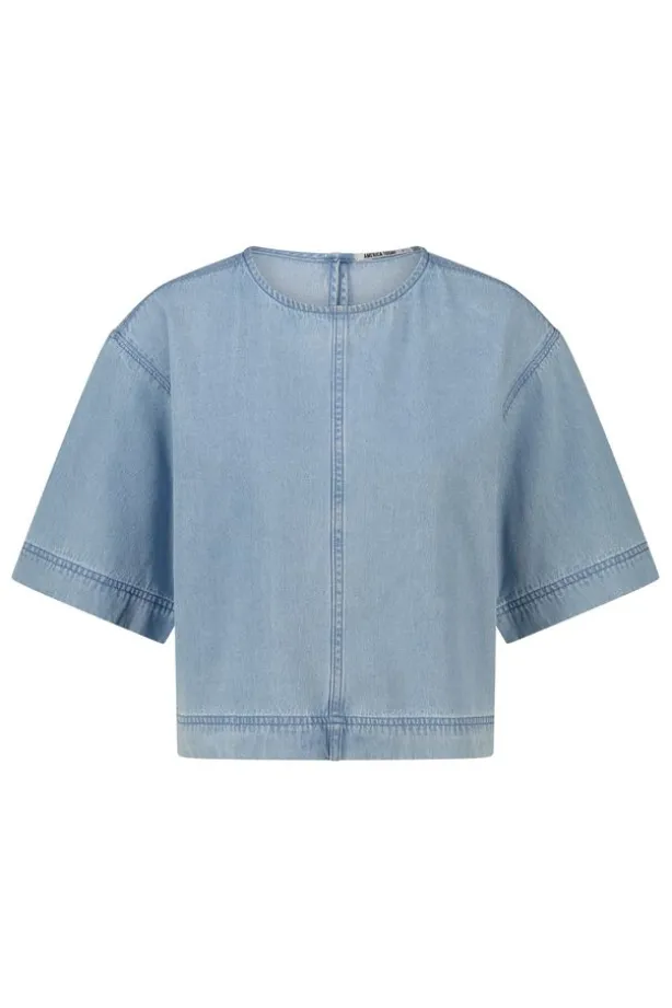 Shirt Ilena shirt met korte mouwen en knoopsluiting achter