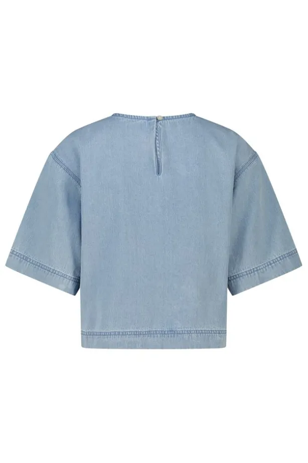 Shirt Ilena shirt met korte mouwen en knoopsluiting achter