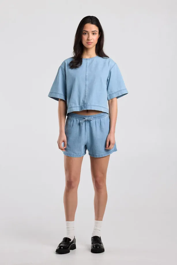 Shirt Ilena shirt met korte mouwen en knoopsluiting achter