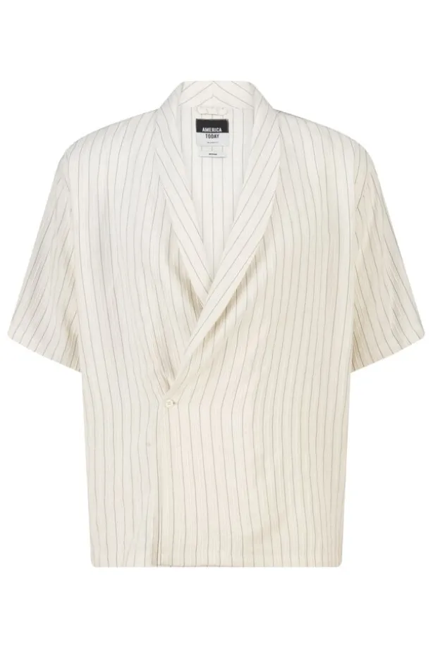 Shirt Isko shirt met korte mouwen en overslagdesign
