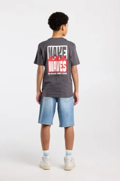 Short Nate Jr denim short met relaxed fit voor boys