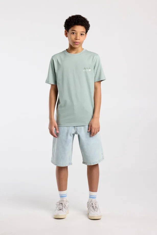 Short Nate Jr denim short met relaxed fit voor boys