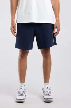 Short Ned track short met piping en elastische tailleband