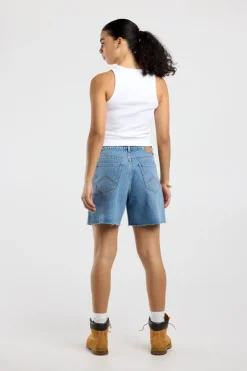 Short Nera denim short met high waist en loose fit