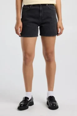 Short Nevea denim short met high waist en split aan de zijkant