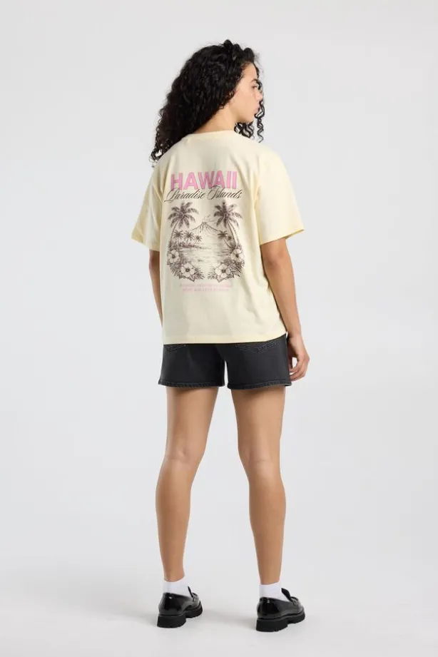 Short Nevea denim short met high waist en split aan de zijkant