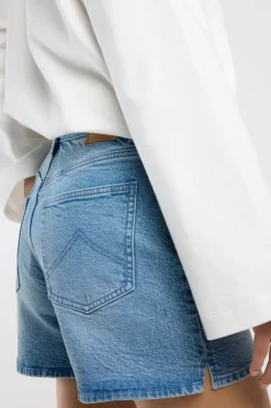 Short Nevea denim short met high waist en split aan de zijkant