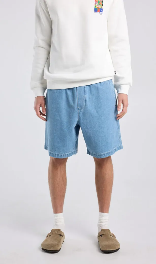 Short Nilo relaxed fit short met elastische tailleband en trekkoord