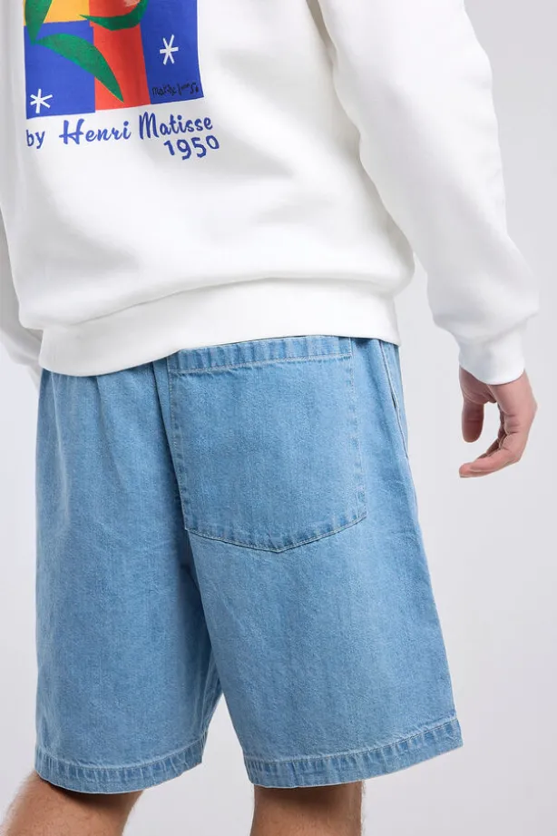 Short Nilo relaxed fit short met elastische tailleband en trekkoord