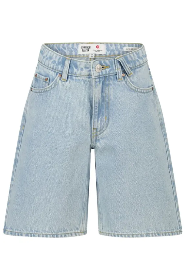 Short Niya Jr denim short met loose fit