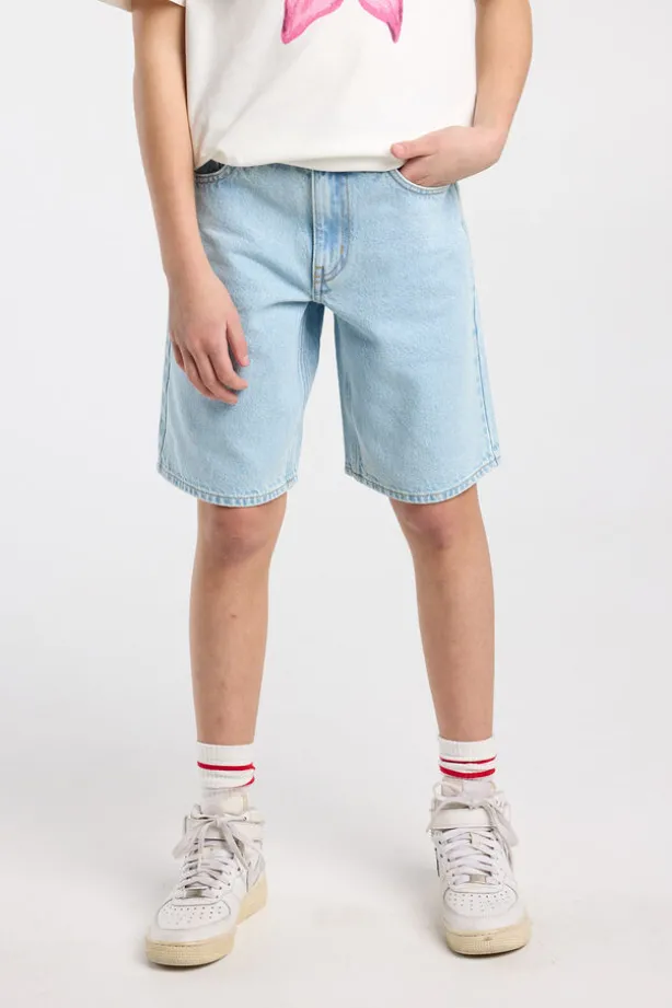 Short Niya Jr denim short met loose fit