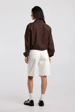 Short Niya loose fit short met mid waist en 5 pockets