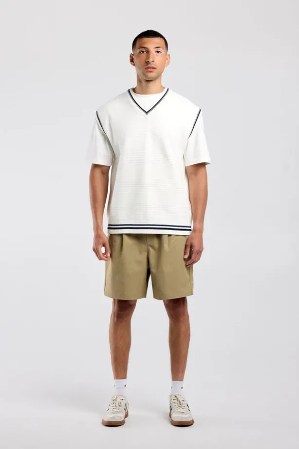 Short Nordin relaxed fit short met elastische tailleband en koord
