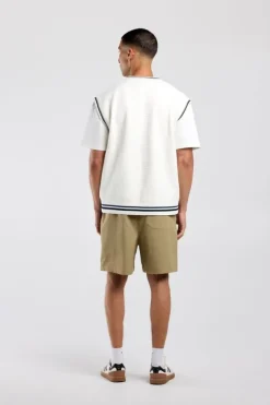 Short Nordin relaxed fit short met elastische tailleband en koord