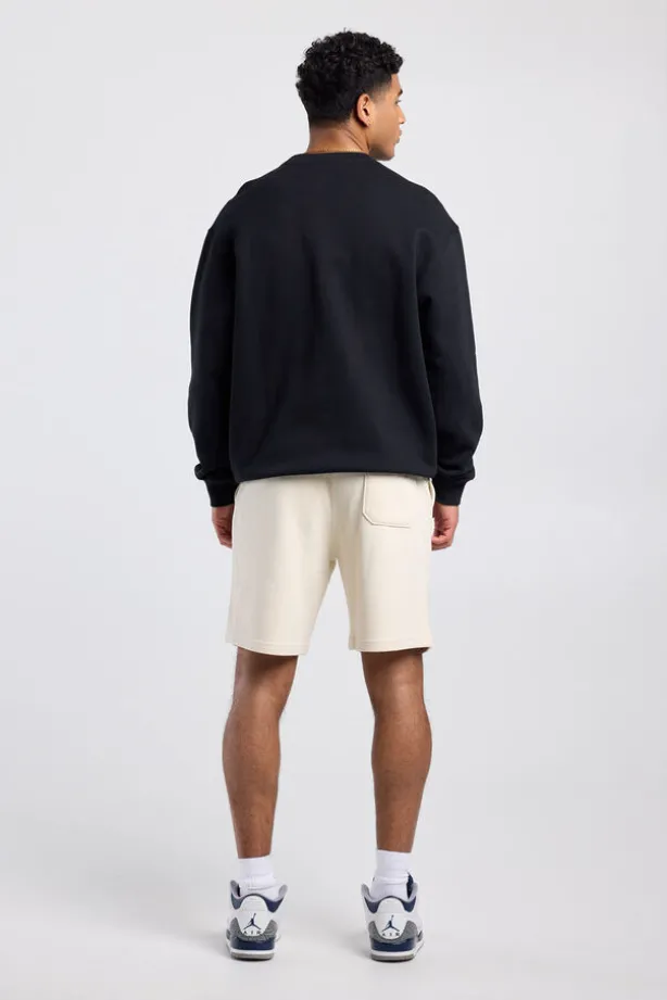 Short Sevan sweatshort met achterzak en borduring