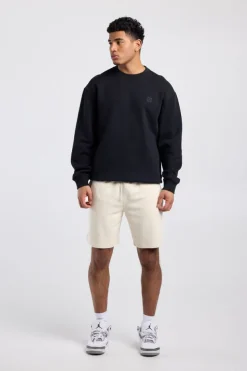 Short Sevan sweatshort met achterzak en borduring