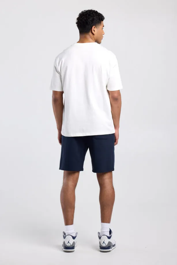 Short Sevan sweatshort met achterzak en borduring