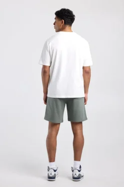 Short Sevan sweatshort met achterzak en borduring