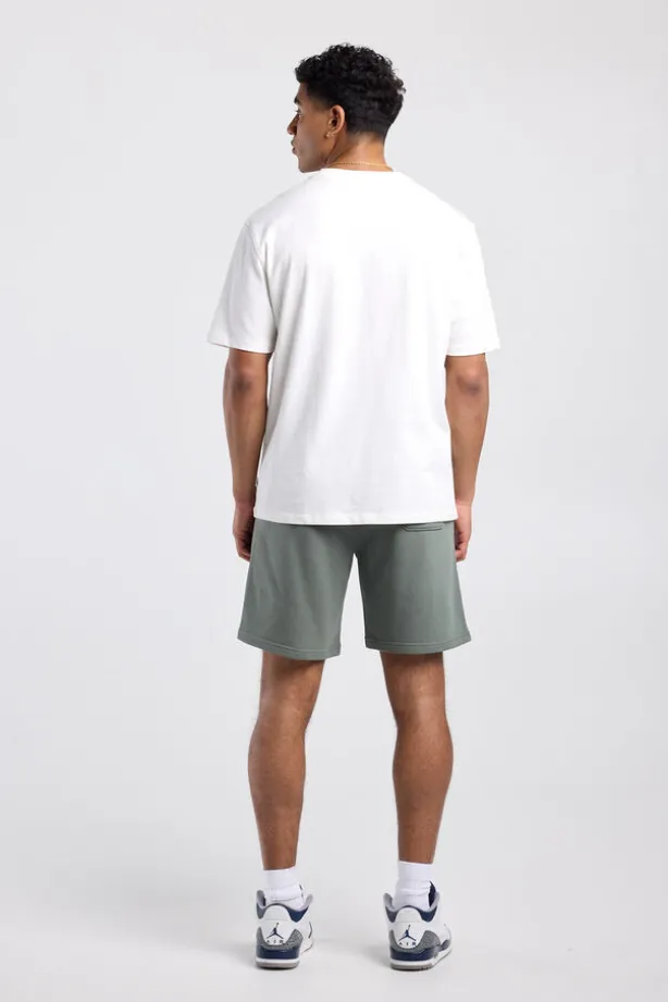 Short Sevan sweatshort met achterzak en borduring