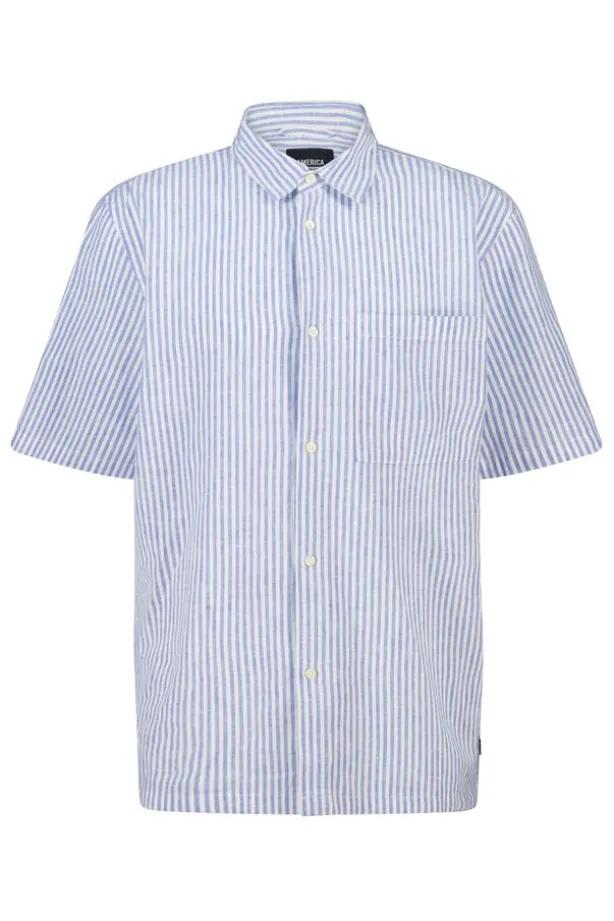 Short sleeve shirt Ido linnen shirt met borstzak