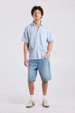 Short sleeve shirt Ido linnen shirt met borstzak