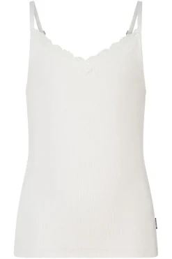 Singlet Grace JR singlet met kanten halslijn en verstelbare bandjes