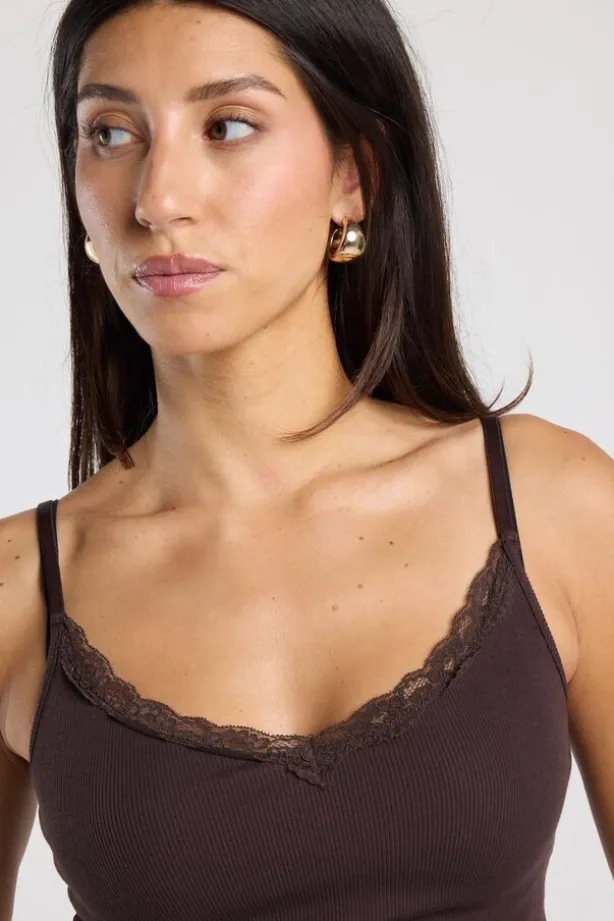 Singlet Grace singlet met kant en verstelbare bandjes